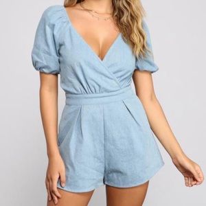 Windsor denim romper